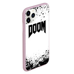 Чехол iPhone 11 Pro матовый Doom black splash, цвет: 3D-розовый — фото 2