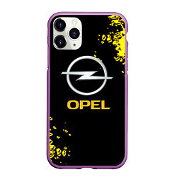 Чехол iPhone 11 Pro матовый Opel желтые краски, цвет: 3D-фиолетовый