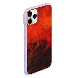 Чехол iPhone 11 Pro матовый Лава и сажа, цвет: 3D-светло-сиреневый — фото 2