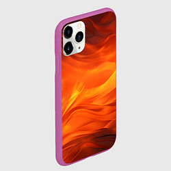 Чехол iPhone 11 Pro матовый Яркий огонь, цвет: 3D-фиолетовый — фото 2