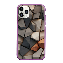 Чехол iPhone 11 Pro матовый Серые камни