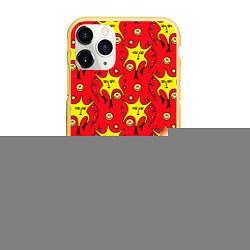 Чехол iPhone 11 Pro матовый Звездная каракуля, цвет: 3D-желтый