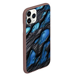 Чехол iPhone 11 Pro матовый Синяя текучая субстанция, цвет: 3D-коричневый — фото 2