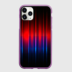 Чехол iPhone 11 Pro матовый Неоновый узор неоновая шкала, цвет: 3D-фиолетовый