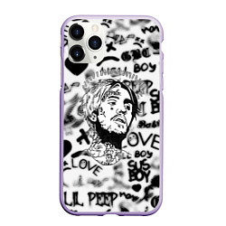 Чехол iPhone 11 Pro матовый Lil peep автограф, цвет: 3D-светло-сиреневый