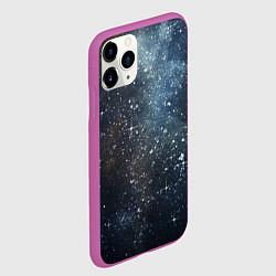 Чехол iPhone 11 Pro матовый Темное космическое звездное небо, цвет: 3D-фиолетовый — фото 2