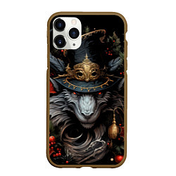 Чехол iPhone 11 Pro матовый Зимний властелин, цвет: 3D-коричневый