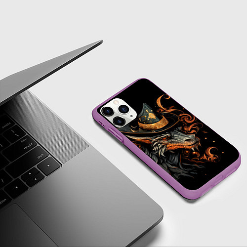 Чехол iPhone 11 Pro матовый Властелин холода / 3D-Фиолетовый – фото 3