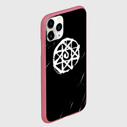 Чехол iPhone 11 Pro матовый Знак Альфонса - белый, цвет: 3D-малиновый — фото 2