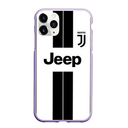 Чехол iPhone 11 Pro матовый Juventus collection, цвет: 3D-светло-сиреневый