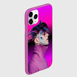 Чехол iPhone 11 Pro матовый Lil Peep фиолетовый лук, цвет: 3D-фиолетовый — фото 2