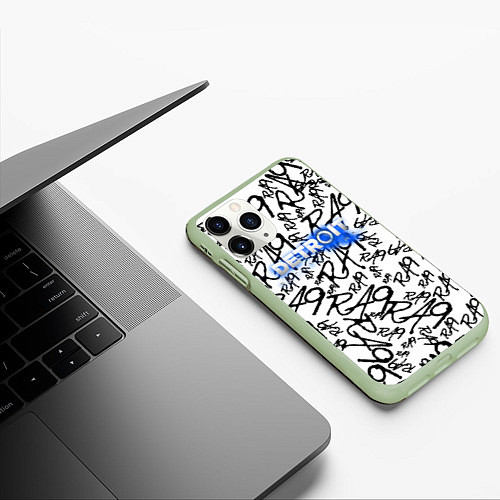 Чехол iPhone 11 Pro матовый Detroit become human ra9 / 3D-Салатовый – фото 3