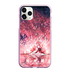 Чехол iPhone 11 Pro матовый Genshin Impact Яэ Мико, цвет: 3D-розовый