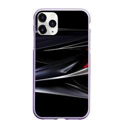 Чехол iPhone 11 Pro матовый Black red abstract