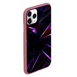 Чехол iPhone 11 Pro матовый Фиолетовый хрусталь, цвет: 3D-малиновый — фото 2