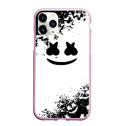 Чехол iPhone 11 Pro матовый Marshmello dj краски, цвет: 3D-розовый