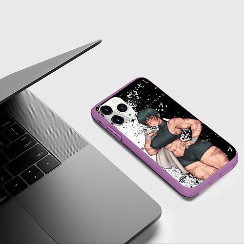 Чехол iPhone 11 Pro матовый Маки Зенин - после тренировки / 3D-Фиолетовый – фото 3