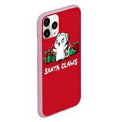 Чехол iPhone 11 Pro матовый Santa claws, цвет: 3D-розовый — фото 2