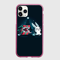 Чехол iPhone 11 Pro матовый Подарок - мимик, цвет: 3D-малиновый