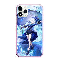 Чехол iPhone 11 Pro матовый Genshin Impact Furina, цвет: 3D-розовый