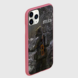 Чехол iPhone 11 Pro матовый STALKER 2 одиночка с детектором, цвет: 3D-малиновый — фото 2