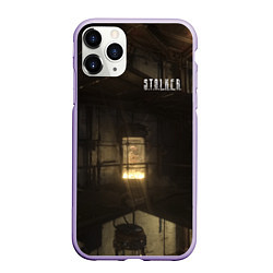 Чехол iPhone 11 Pro матовый STALKER монстр в лаборатории, цвет: 3D-светло-сиреневый