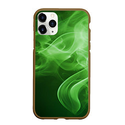 Чехол iPhone 11 Pro матовый Зеленый дым, цвет: 3D-коричневый