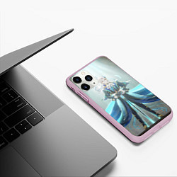 Чехол iPhone 11 Pro матовый Genshin Impact Нёвиллет, цвет: 3D-розовый — фото 2