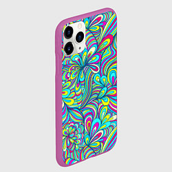 Чехол iPhone 11 Pro матовый Узоры метаморфозы, цвет: 3D-фиолетовый — фото 2