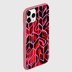 Чехол iPhone 11 Pro матовый Красный узор, цвет: 3D-малиновый — фото 2