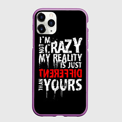 Чехол iPhone 11 Pro матовый I am not crazy, цвет: 3D-фиолетовый