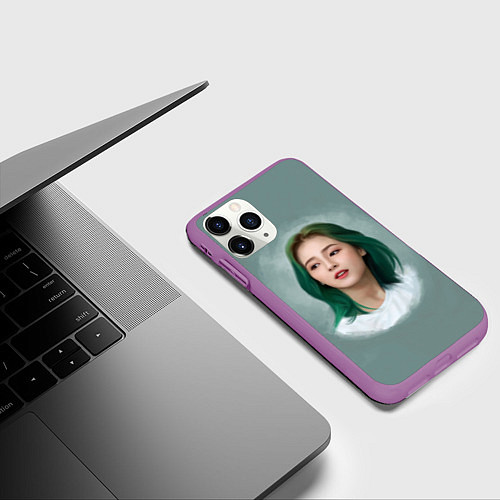 Чехол iPhone 11 Pro матовый Nancy Momaland / 3D-Фиолетовый – фото 3