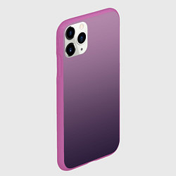 Чехол iPhone 11 Pro матовый Градиент приглушенный фиолетовый, цвет: 3D-фиолетовый — фото 2
