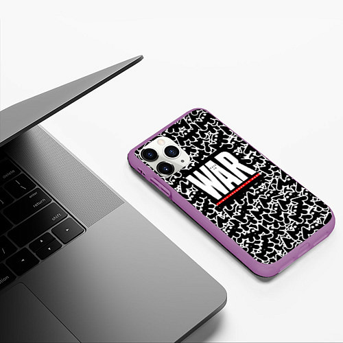 Чехол iPhone 11 Pro матовый Marshmello x 30 second to mars / 3D-Фиолетовый – фото 3