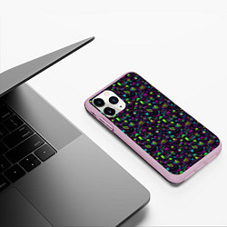 Чехол iPhone 11 Pro матовый Принт в стиле киберпанк, цвет: 3D-розовый — фото 2