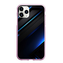 Чехол iPhone 11 Pro матовый Вихрь синего, цвет: 3D-розовый