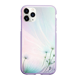 Чехол iPhone 11 Pro матовый Цветочный восход, цвет: 3D-светло-сиреневый