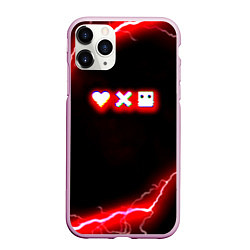 Чехол iPhone 11 Pro матовый Love death robots storm, цвет: 3D-розовый