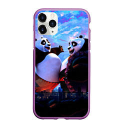 Чехол iPhone 11 Pro матовый Кунг-фу Панда Friend, цвет: 3D-фиолетовый