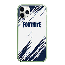 Чехол iPhone 11 Pro матовый Fortnite краски, цвет: 3D-салатовый