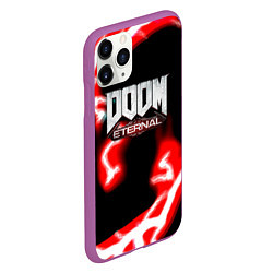Чехол iPhone 11 Pro матовый Doom eternal storm, цвет: 3D-фиолетовый — фото 2