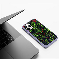 Чехол iPhone 11 Pro матовый Green and red slime, цвет: 3D-светло-сиреневый — фото 2