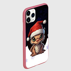 Чехол iPhone 11 Pro матовый Новогодний символ 2024, цвет: 3D-малиновый — фото 2