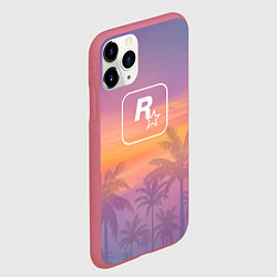 Чехол iPhone 11 Pro матовый GTA 6 - first art, цвет: 3D-малиновый — фото 2