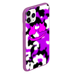 Чехол iPhone 11 Pro матовый Marshmello camo, цвет: 3D-фиолетовый — фото 2