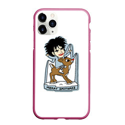 Чехол iPhone 11 Pro матовый The Cure - Robert Smith fun, цвет: 3D-малиновый