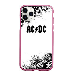 Чехол iPhone 11 Pro матовый AC DC anarchy rock, цвет: 3D-малиновый