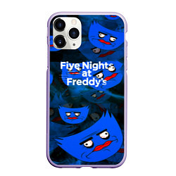 Чехол iPhone 11 Pro матовый Huggy Wuggy x Five Nights at Freddys, цвет: 3D-светло-сиреневый