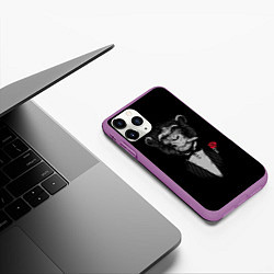 Чехол iPhone 11 Pro матовый Monkey business, цвет: 3D-фиолетовый — фото 2