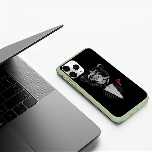 Чехол iPhone 11 Pro матовый Monkey business / 3D-Салатовый – фото 3